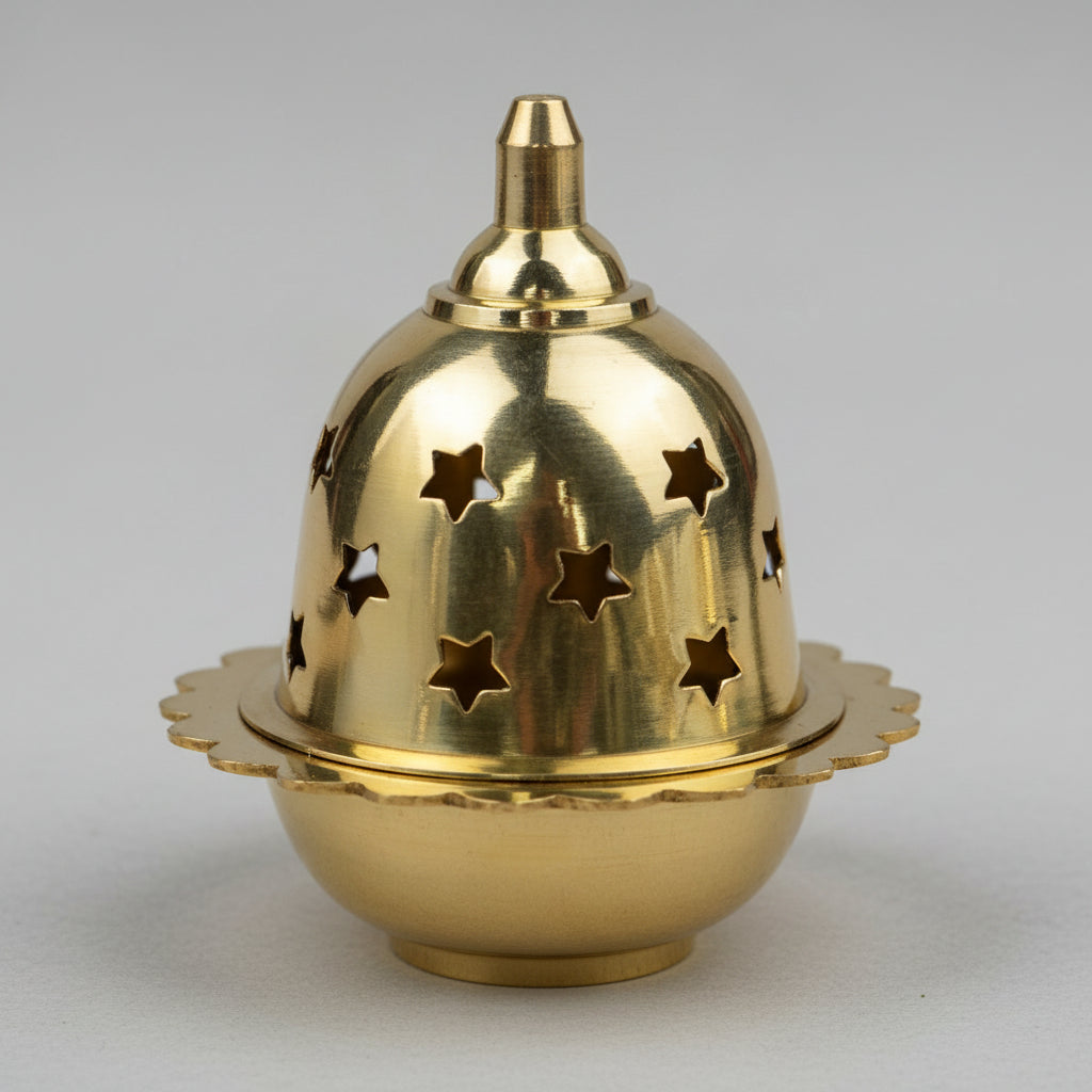 Brass Amar Diya with Cover-Large
