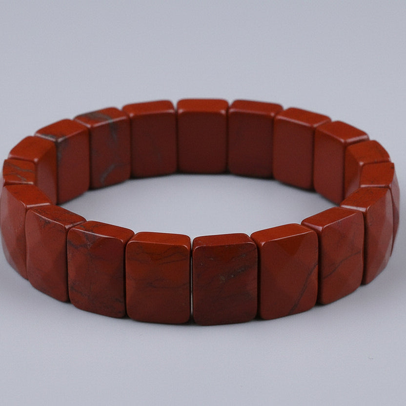 Red Jaspar Faceted Bracelet (I)