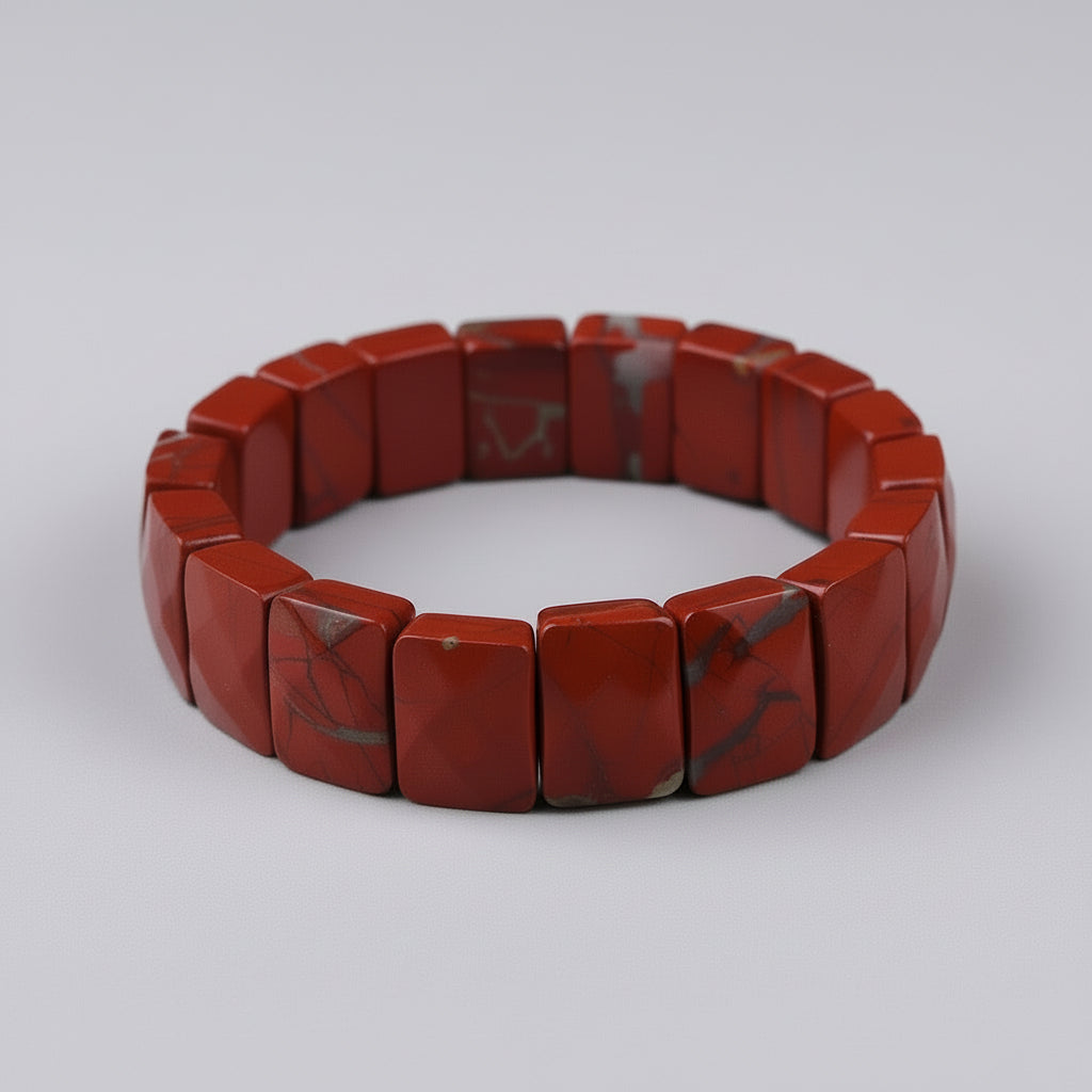 Red Jaspar Faceted Bracelet (I)