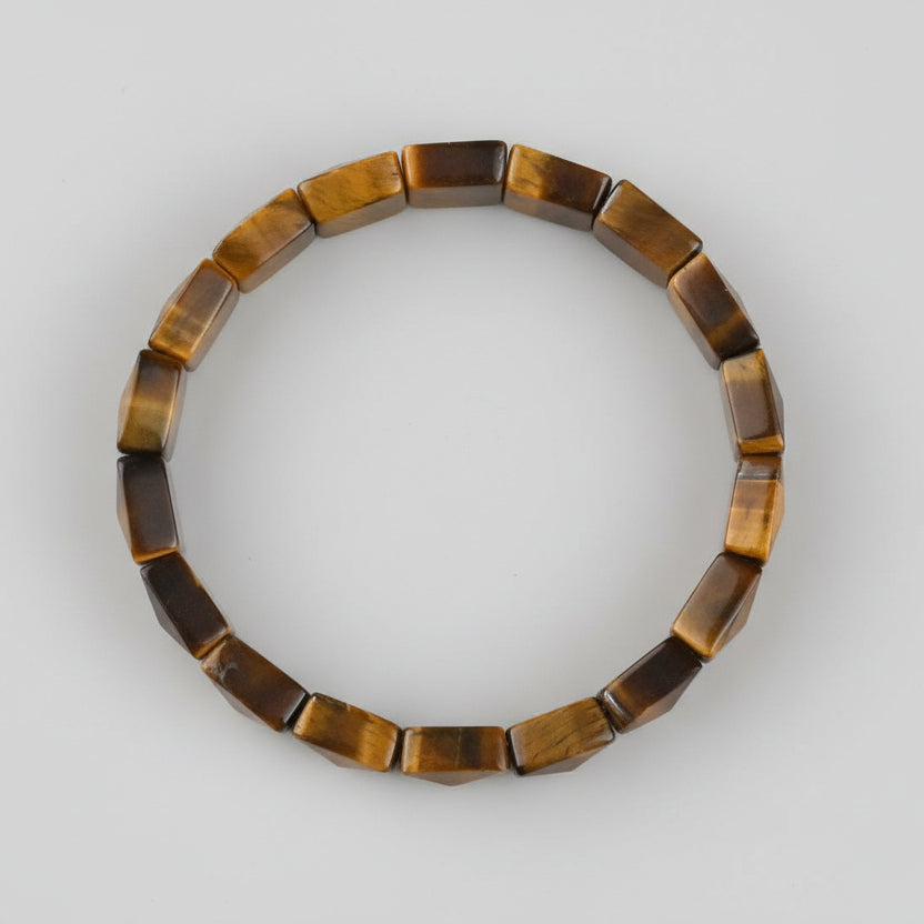 Tiger Eye Faceted Square Bracelet