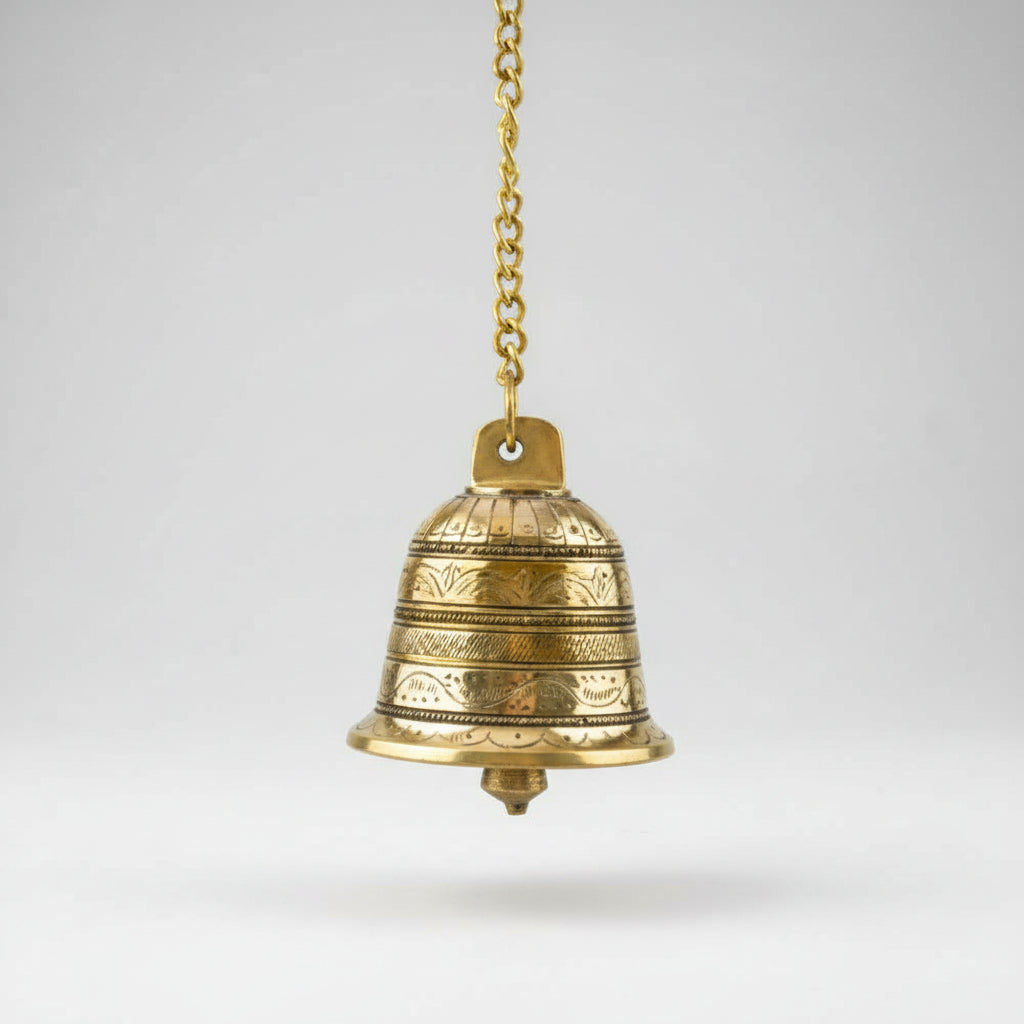 Hanging Bell In Brass-Small