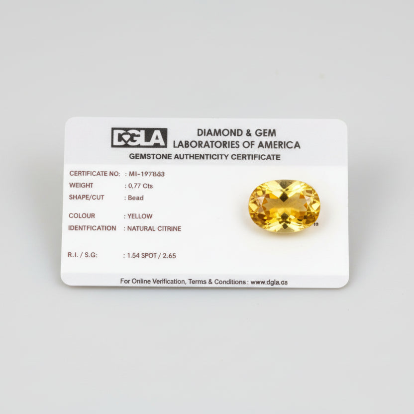 Citrine Bracelet Elliptical Beads-6 mm