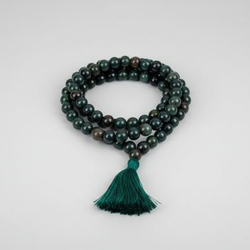 Bloodstone Mala-108 Beads (Size: 6 mm)