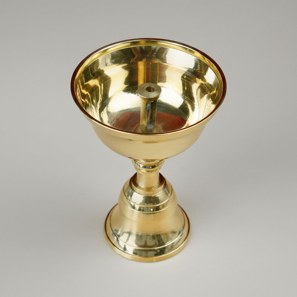 Superfine Heavy Brass Akhand Diya-Antique Finish