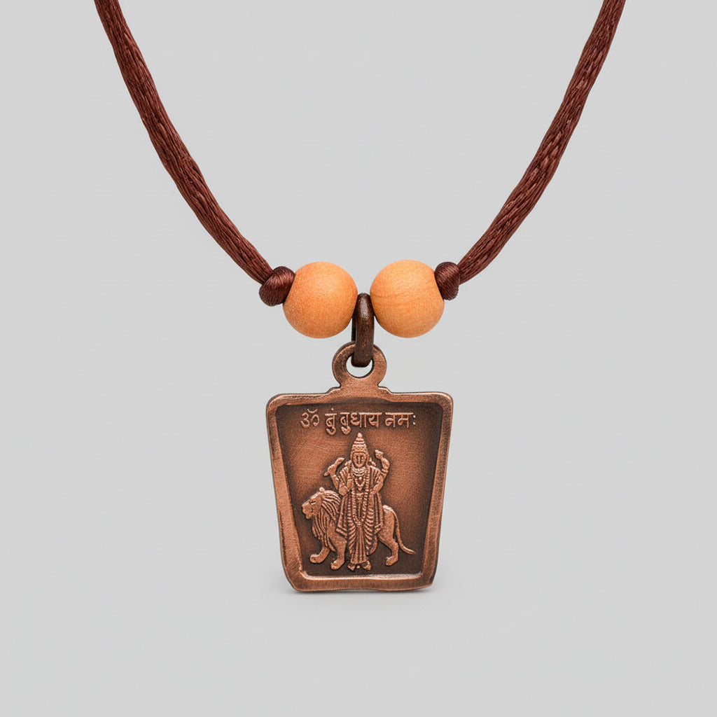 Buddh Yantra Copper Locket-With Thread