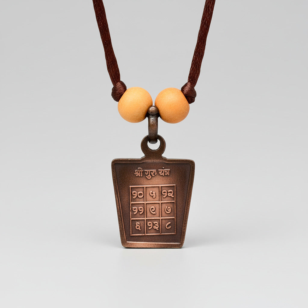 Guru Yantra Copper Locket-With Thread