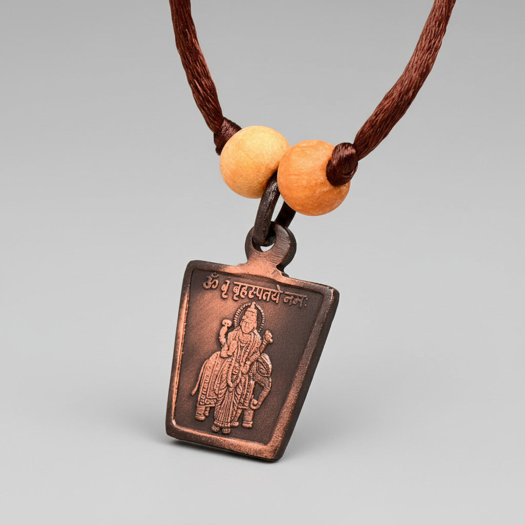 Guru Yantra Copper Locket-With Thread