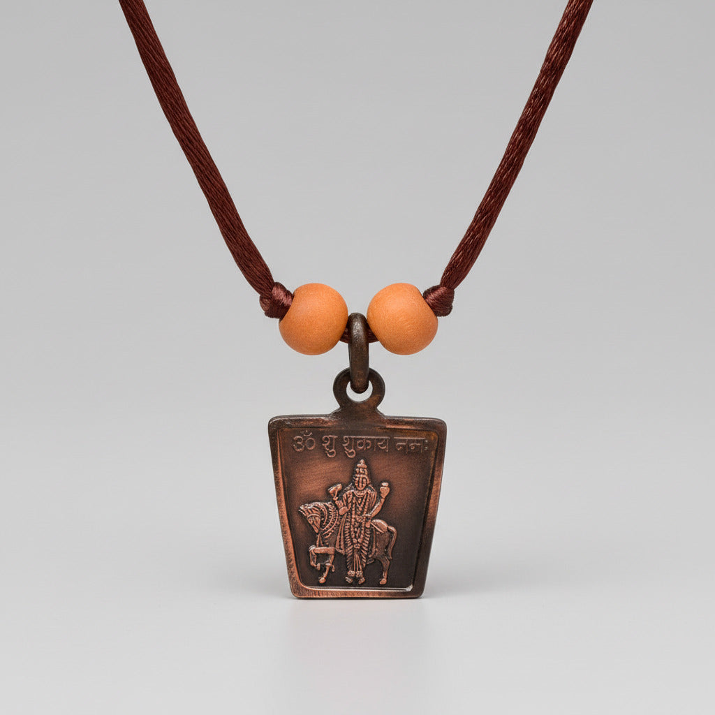 Shukra Yantra Copper Locket-With Thread
