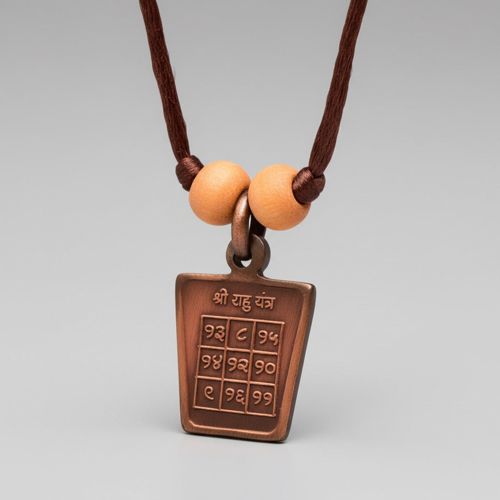 Rahu Yantra Copper Locket-With Thread