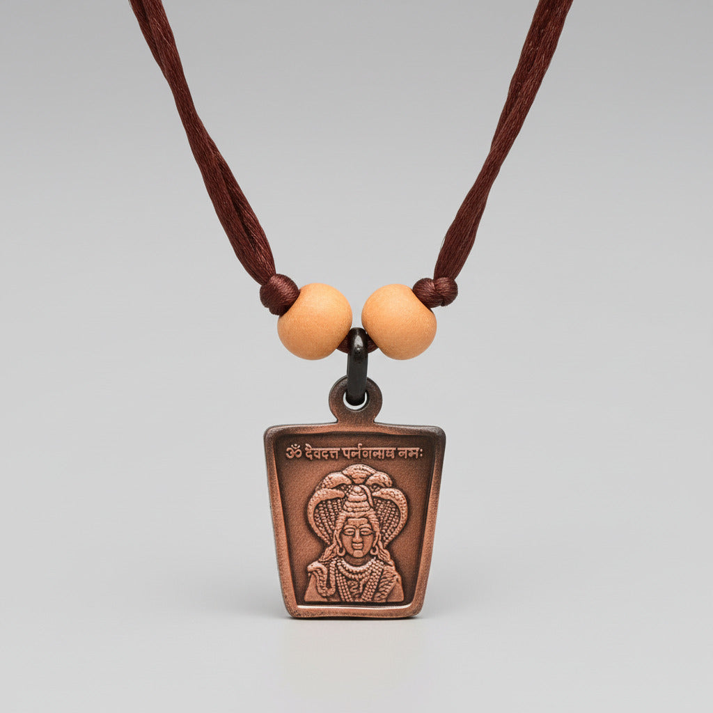 Kaalsarpa Yantra Copper Locket-With Thread