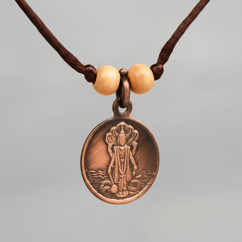Mahasudarshan Yantra Locket Copper-Small-With Thread