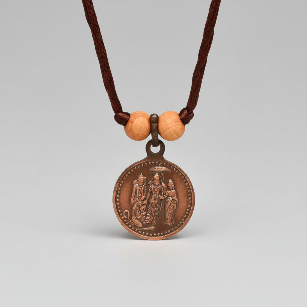 Shree Ramraksha Yantra Copper Locket-Large-With Thread