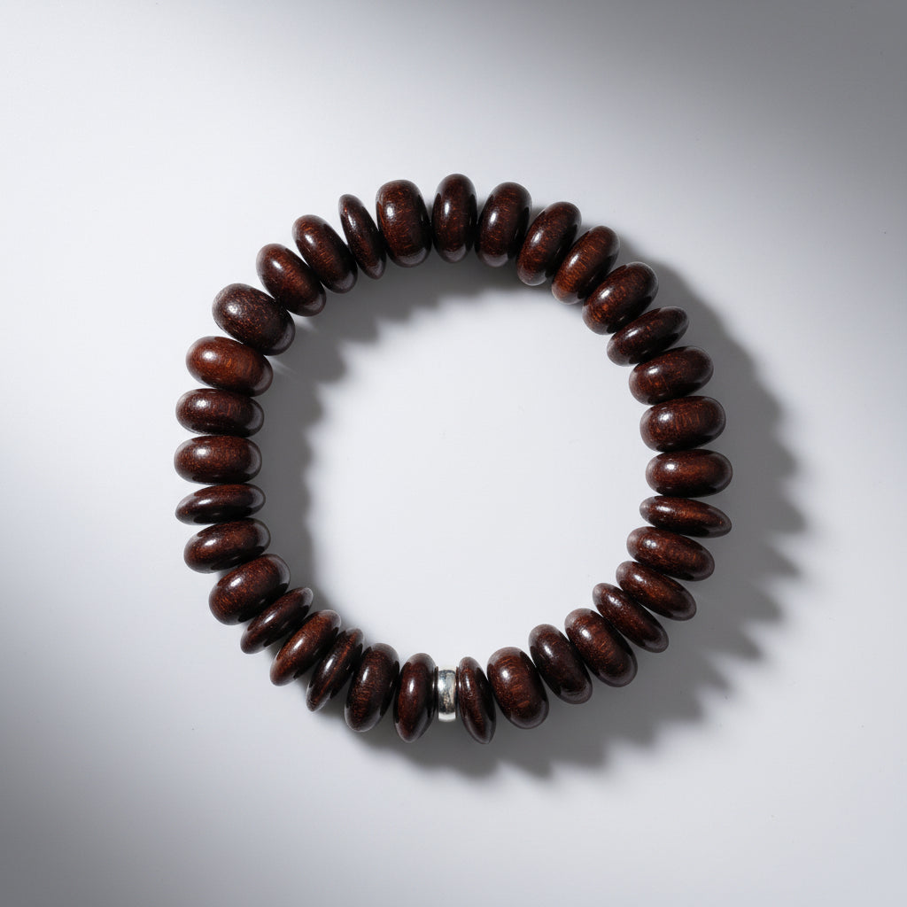 Red Tiger Eye Elliptical Beads Bracelet