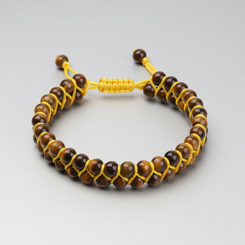 Tiger Eye Double Layer Thread Bracelet