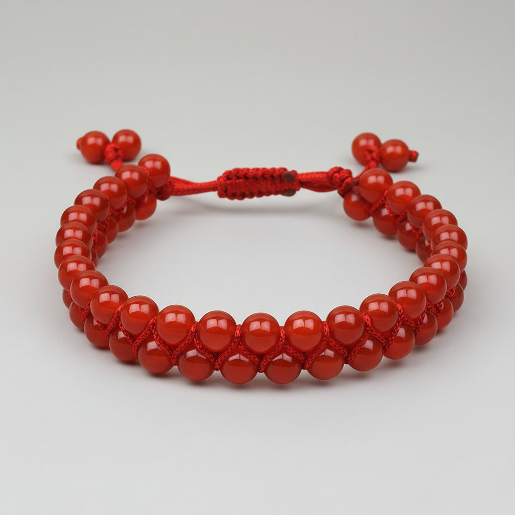 Red Carnelian Double Layer Thread Bracelet