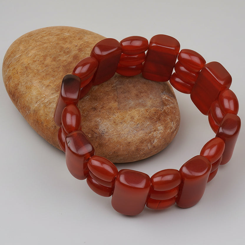 Designer Red Carnelian Bracelet