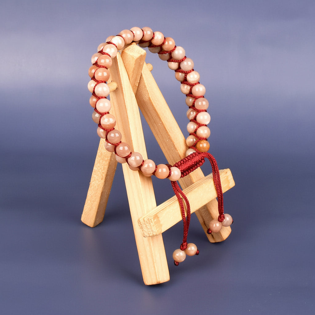 Sunstone Double Layer Thread Adjustable Bracelet