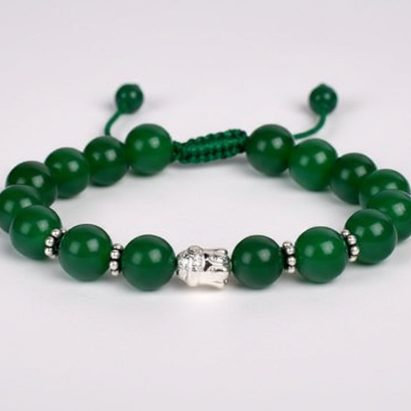 Green Onyx with Buddha Bracelet-Thread