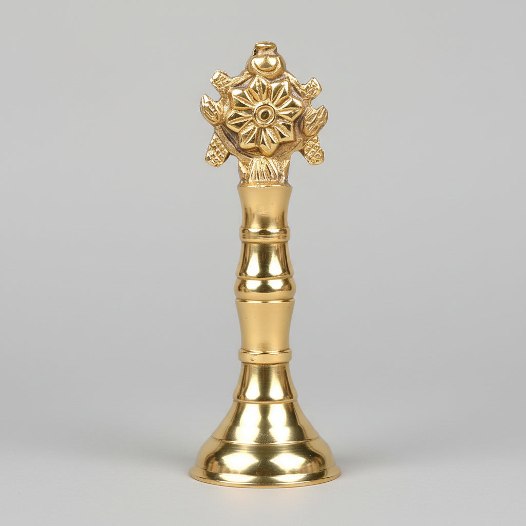 Brass Shankh Chakra Puja Ghanti Bell