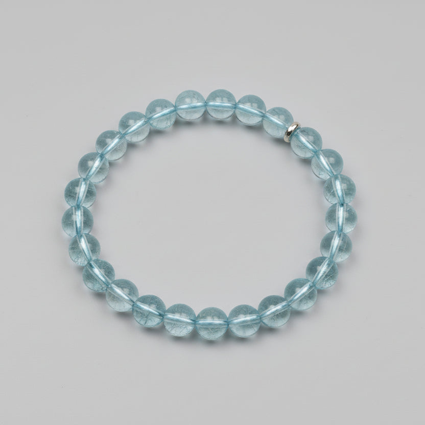 Natural Blue Topaz Bracelet-6 mm