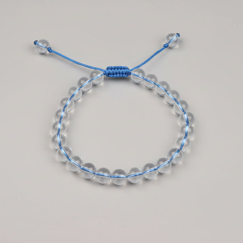 Blue Topaz Adjustable Thread Bracelet-6 mm