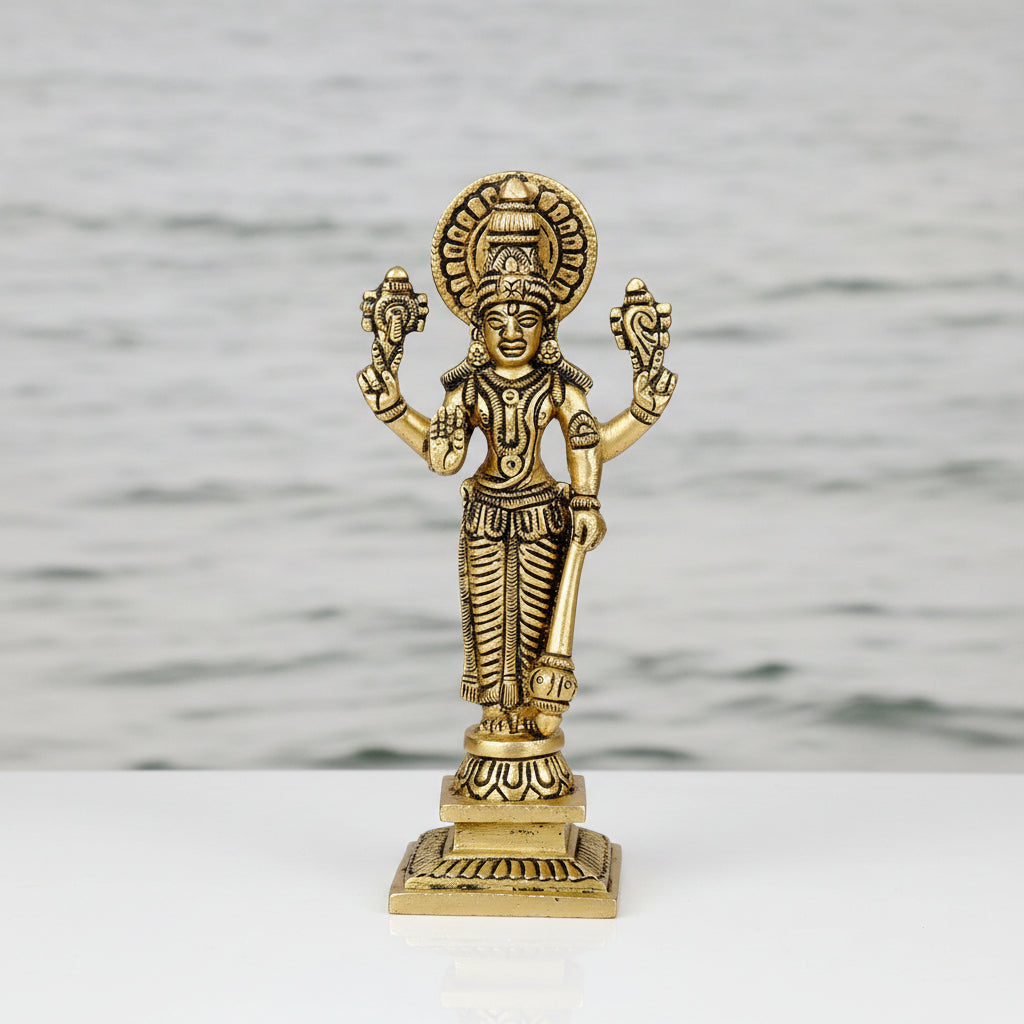 Chaturbhuj Vishnu Brass Idol