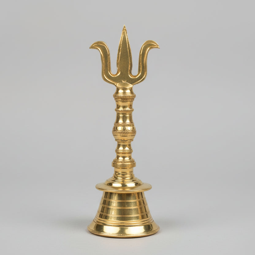 Brass Trishul Puja Ghanti-9 inches