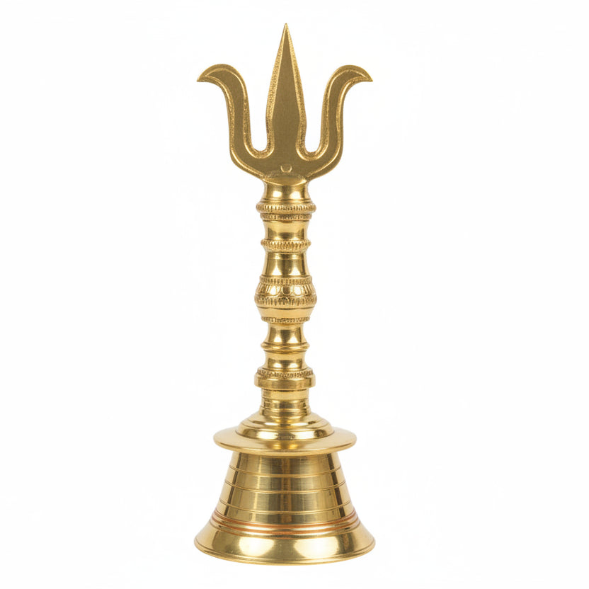 Brass Trishul Puja Ghanti-9 inches