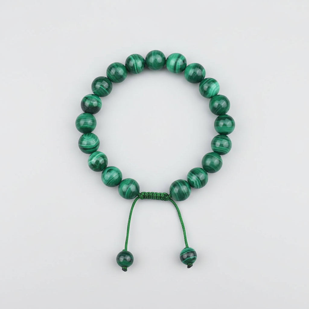 Malachite Adjustable Bracelet-10 mm
