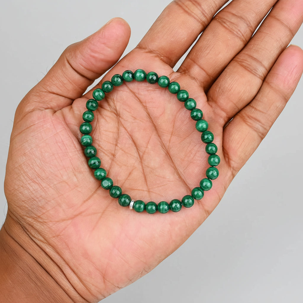 Natural Malachite Bracelet-6 mm