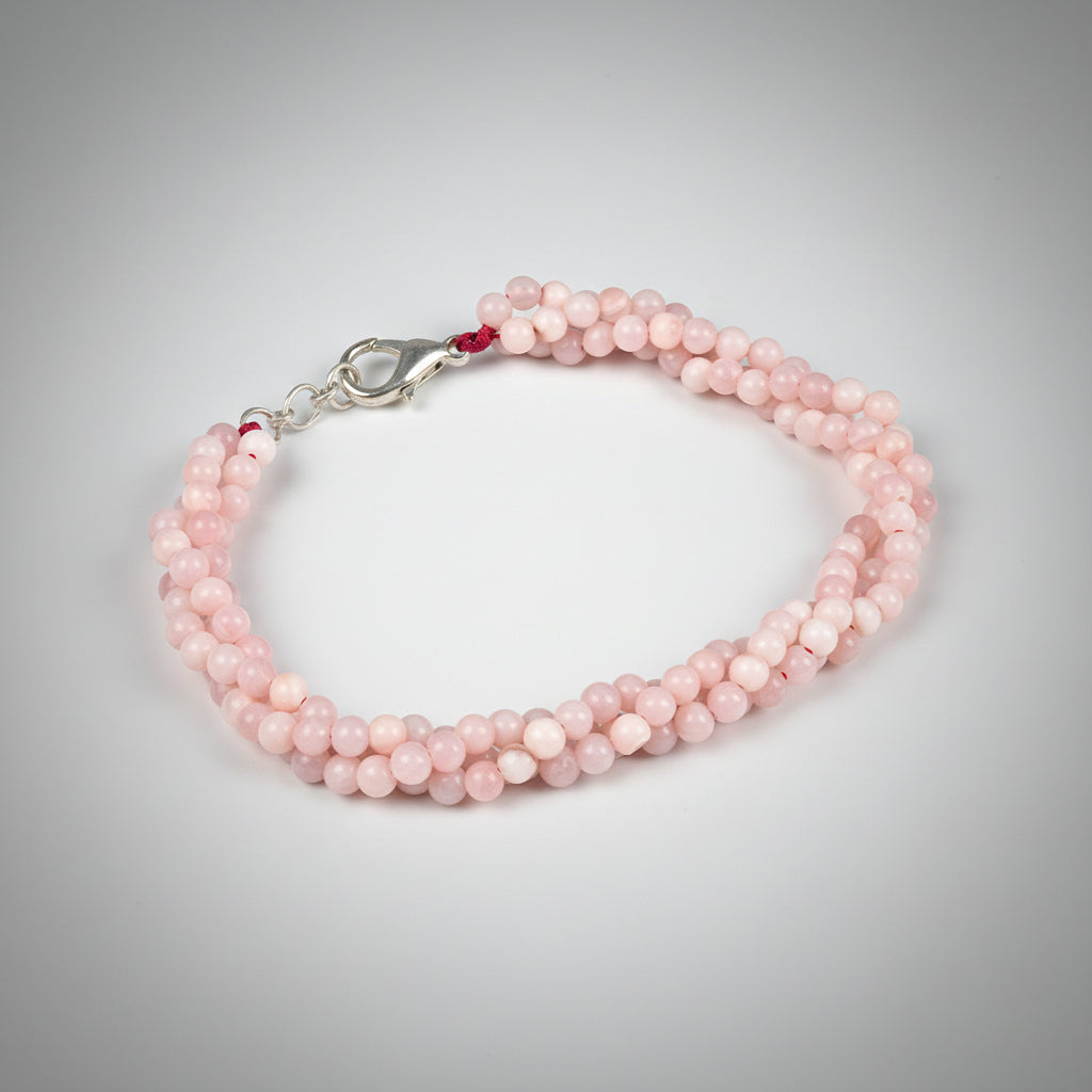 Pink Opal Beads Bracelet