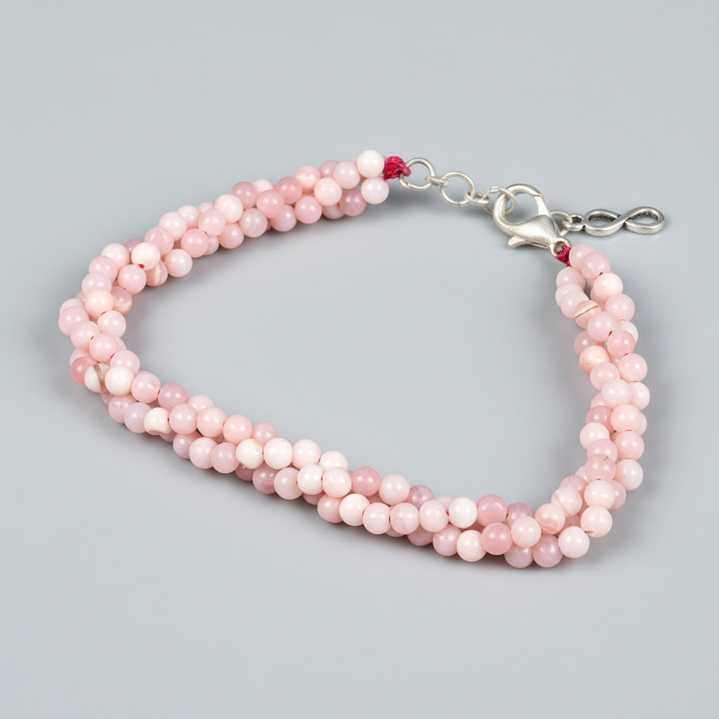 Pink Opal Beads Bracelet