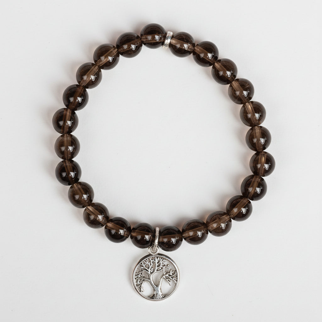 Smoky Quartz Life of Tree Bracelet