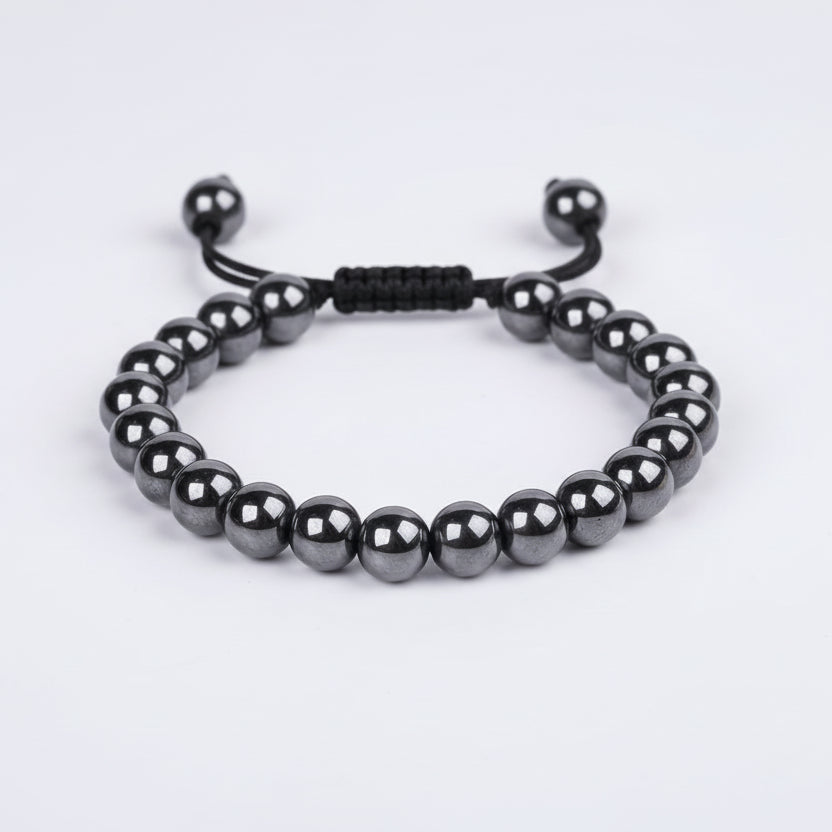 Hematite Beads Adjustable Bracelet-6 mm