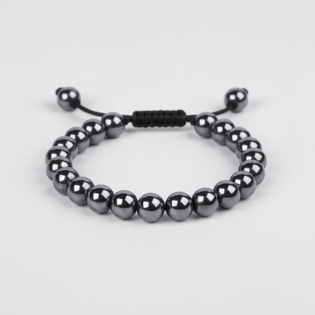 Hematite Beads Adjustable Bracelet-8 mm