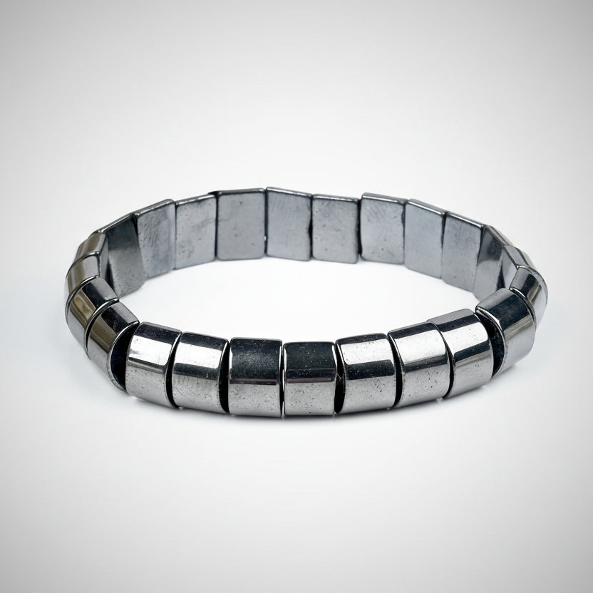 Hematite Rectangular Beads Bracelet-Small