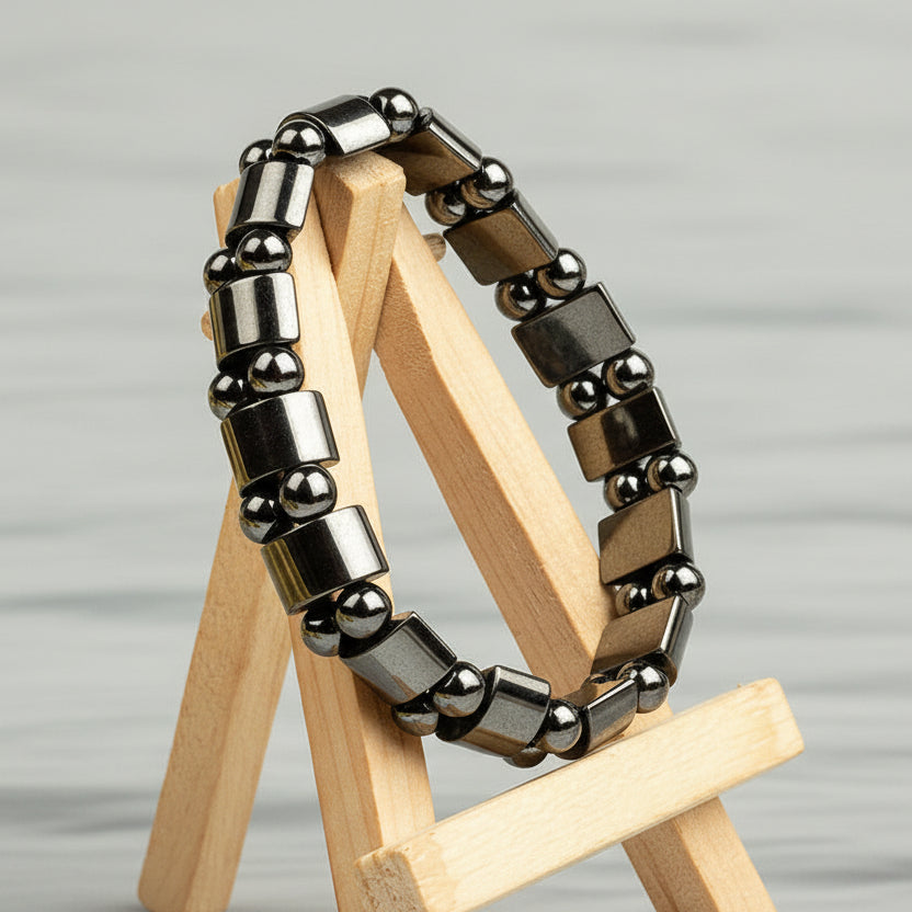 Hematite Fusion Beads Bracelet-Large