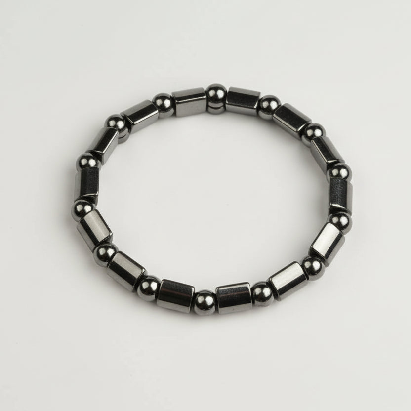 Hematite Fusion Beads Bracelet-Large