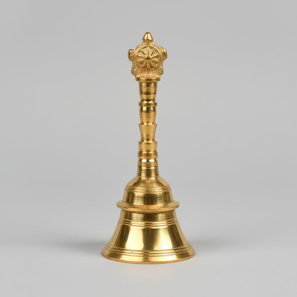 Brass Shankh Chakra Puja Ghanti