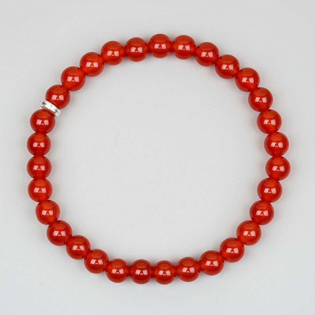 Natural Red Carnelian Bracelet-6 mm