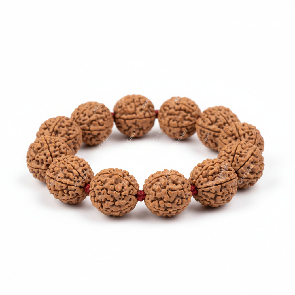 3 Mukhi Nepali Rudraksha Adjustable Bracelet-Regular