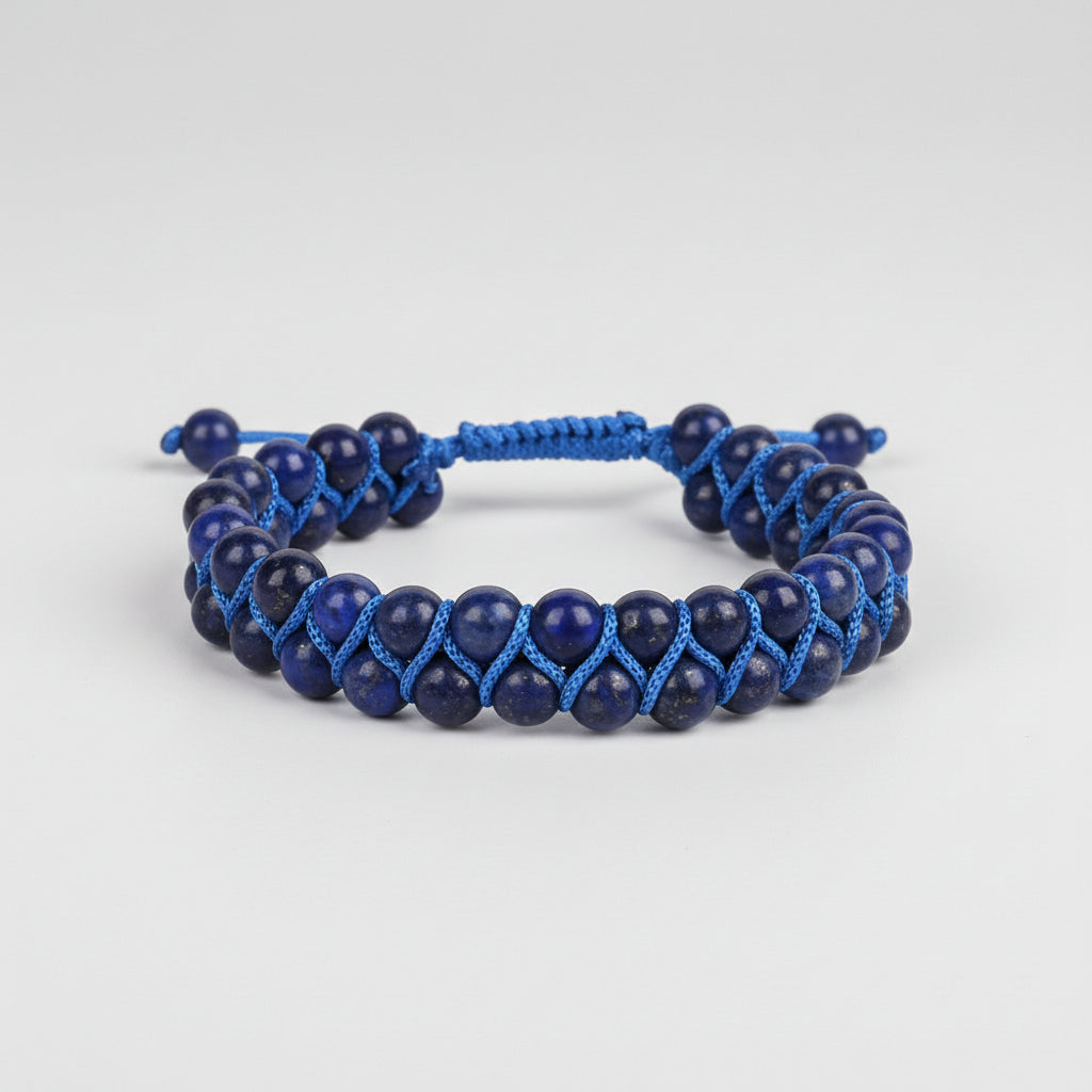 Lapis Lazuli Double Layer Adjustable Bracelet