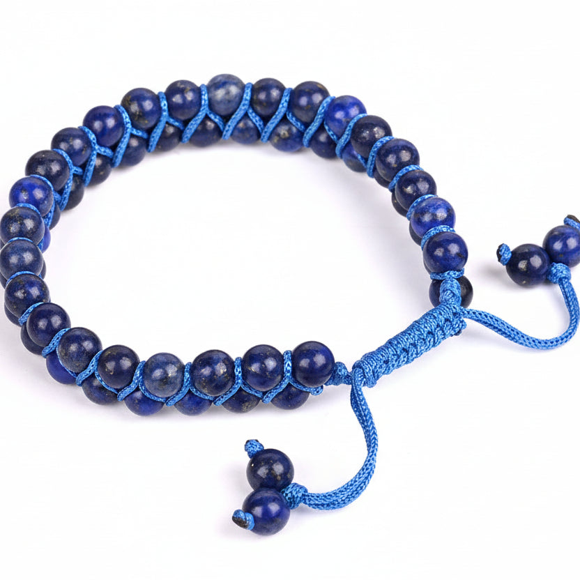Lapis Lazuli Double Layer Adjustable Bracelet