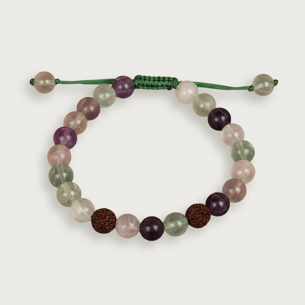 Natural Fluorite Adjustable Bracelet