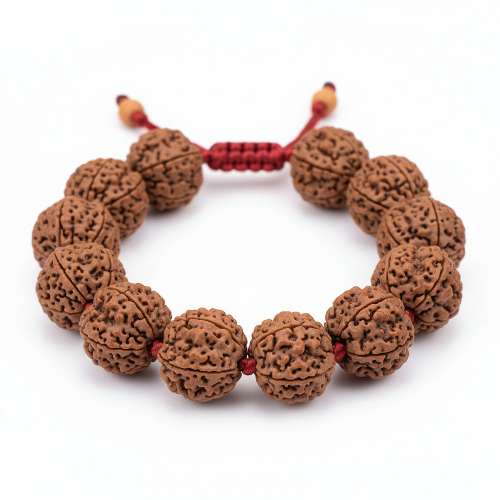 4 Mukhi Nepali Rudraksha Adjustable Bracelet-Regular
