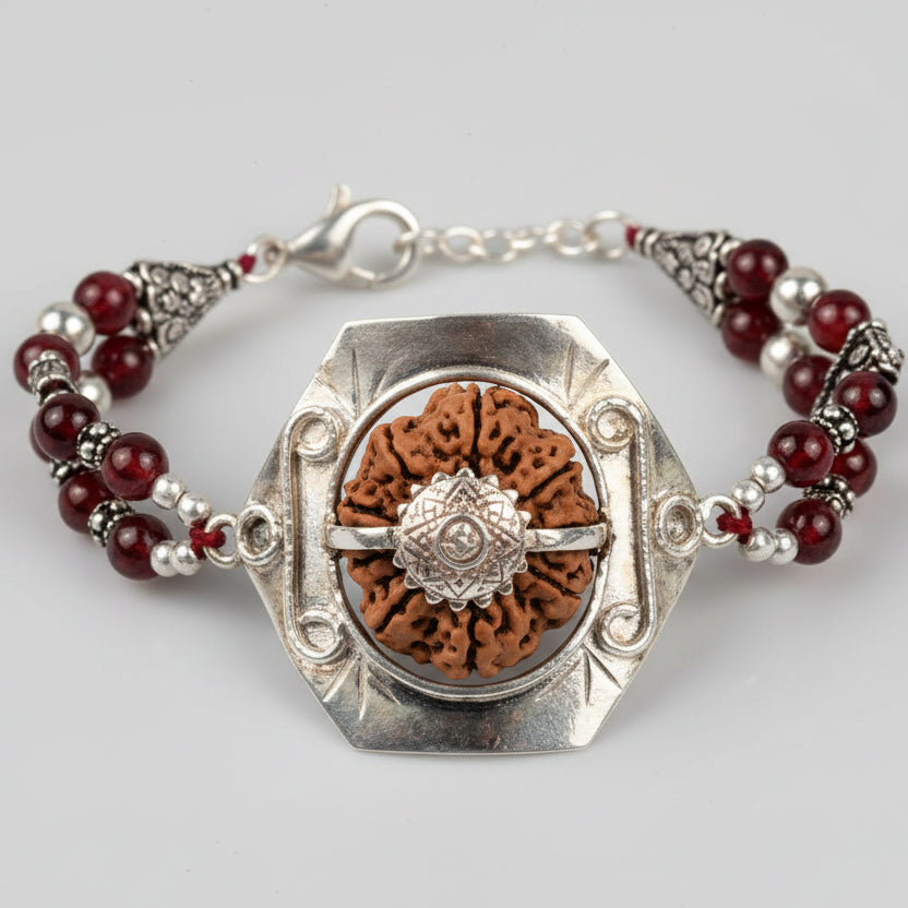 9 Mukhi and Gomedh Bracelet