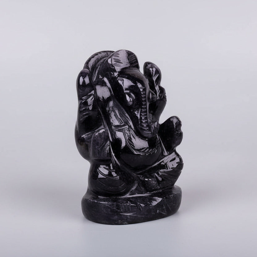 Blue Jade Ganesha Idol - 109 gms