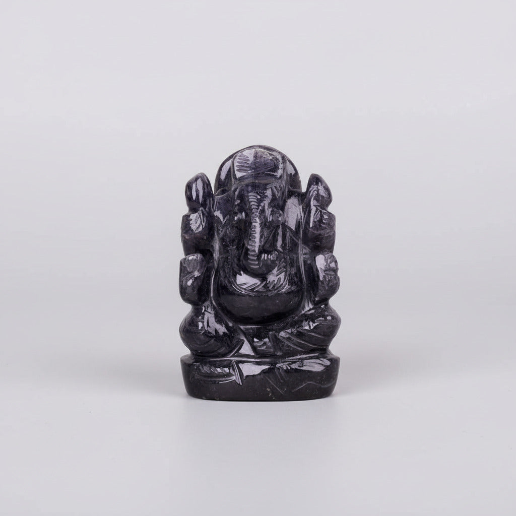 Blue Jade Ganesha Idol - 114 gms