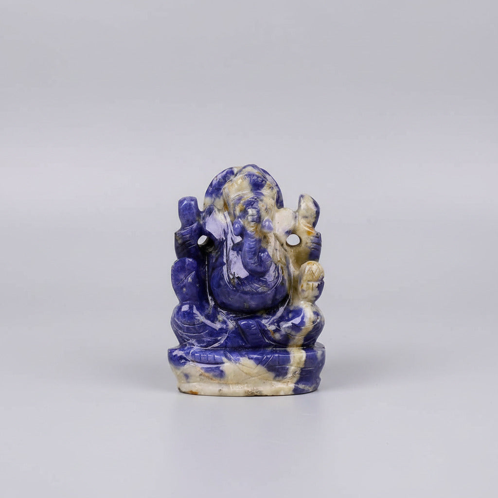 Blue Sodalite Ganesha Idol - 150 gms