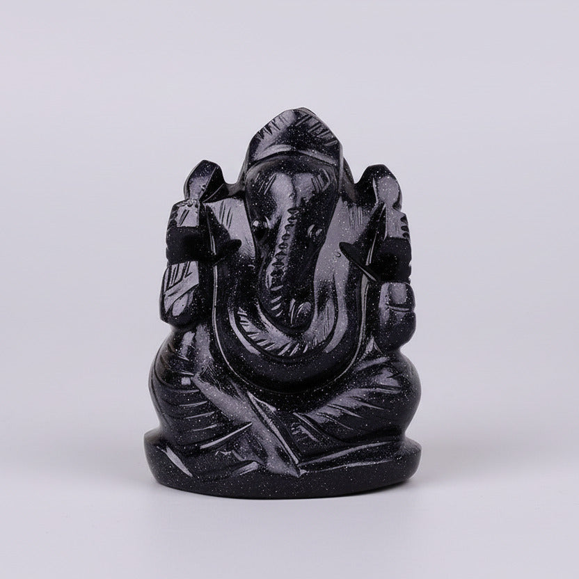 Blue Sunstone Ganesha Idol - 108 gms